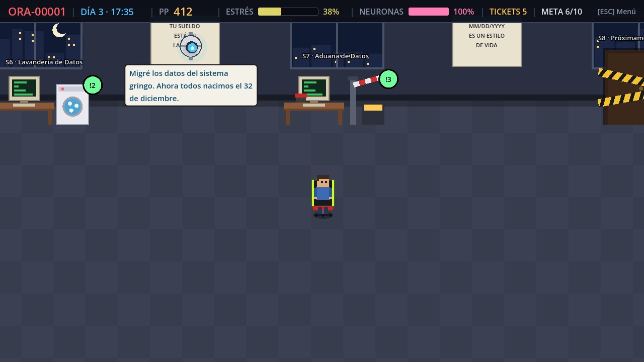 La Aduana de Datos en el juego ORA-00001